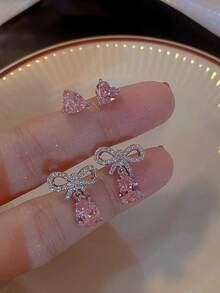 5pcs Minimalist Wedding/Party/Daily Wear Earrings Set, Petite Vintage Twisted Triangle Earrings, Luxury Matte Personalized Earring Set - Multicolor - View 9