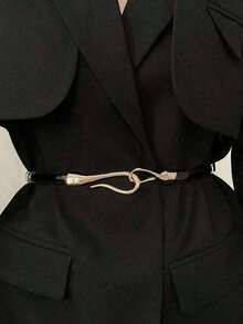 1pc Women's Fashion Adjustable Hook Belt - Stylish Versatile Cinched Waist Decor, Perfect For Dresses/Coats Spring & Daily Wear - 彩色 - 查看 1