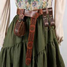 4pcs Faux Leather Medieval Knight Belt Set - Viking LARP Cosplay Props With Belt Pouch, Stylish For Halloween, Fall, Autumn Parties & Festivals, Halloween Costumes - A - View 6