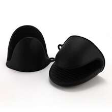 2pcs Reusable Silicone Heat Resistant Oven Gloves, Non-Slip Microwave Baking Cooking Gloves, Essential Kitchen Accessories - Multicolor - View 11