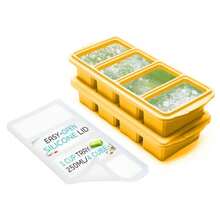 Silicone Freezer Tray With Lid For 2-Cup Soup Freezer Container Extra Large Ice Cube Tray Makes 4  500ml Portions Cubes Freezes Soup Stews Sauces Oven Dishwasher  Black - As Pic - View 4