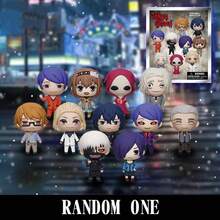 Aniplex 1个神秘盲盒包夹，可爱情侣礼物，3D动漫人物系列吊坠钥匙扣，可选金木研或其他角色，随机一款，适合周年纪念、情人节等场合，送给挚友、家人或粉丝，官方授权。 - 彩色 - 查看 3
