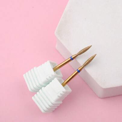 1pc Cuticle Clean Nail Drill Bit, Titanium Russian Diamond Nail Bits Nail Cleaner Accessories Tool