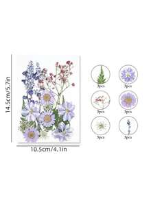 Fiori secchi per resina, fiori e foglie naturali compressi, fiori pressati sottovuoto fai-da-te per epossidica, gioielli, candele, sapone, unghie... - Multicolore - Visualizzare 14