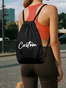 Customizable Backpack, Essential For Back To School Season. Customizable Gym Bag - Personalized Text/Logo, Drawstring Closure, Multiple Color Options (Purple, Pink, Etc.) - Suitable For Women, Soccer Gift, Ideal For Sports Enthusiasts, Sturdy , Sports Design, Travel Accessory, Gym Essential, Soccer Gift For Boys, Gift For Him, Gift For Her, Valentine's Day Gift, Ideal Valentine's Day Gift For Him - Multicolor - View 7