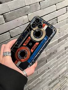 1pc Perforated Magnetic Painted Thick Anti-Drop Protective Phone Case Compatible With IPhone, Redmi - Multicolor - View 4