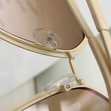 1件 女士时尚优雅高端时尚眼镜 - 米色 - 查看 4