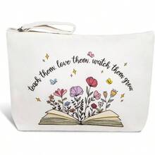 Teacher Appreciation Gifts Women Teacher Pencil Pouch Bag Cosmetic Bag Back To School Gifts Preschool Teachers Colorful Flower - Colorful Flower - View 1