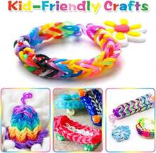 12730+ Loom Rubber Bands Refill Kit In 26 Color With 500 Clips,6 Hooks, Premium Bracelet Making Kit For Weaving DIY Crafting Gift - 白色 - 查看 5