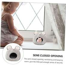 Casa Cama para Hámster Forma de Ratón Cálida y Suave Cueva para Cobayas Chinchillas y Pequeños Roedores Refugio Acogedor para Jaulas y Mascotas Pequeñas,38939448 - Multicolor - Ver 5