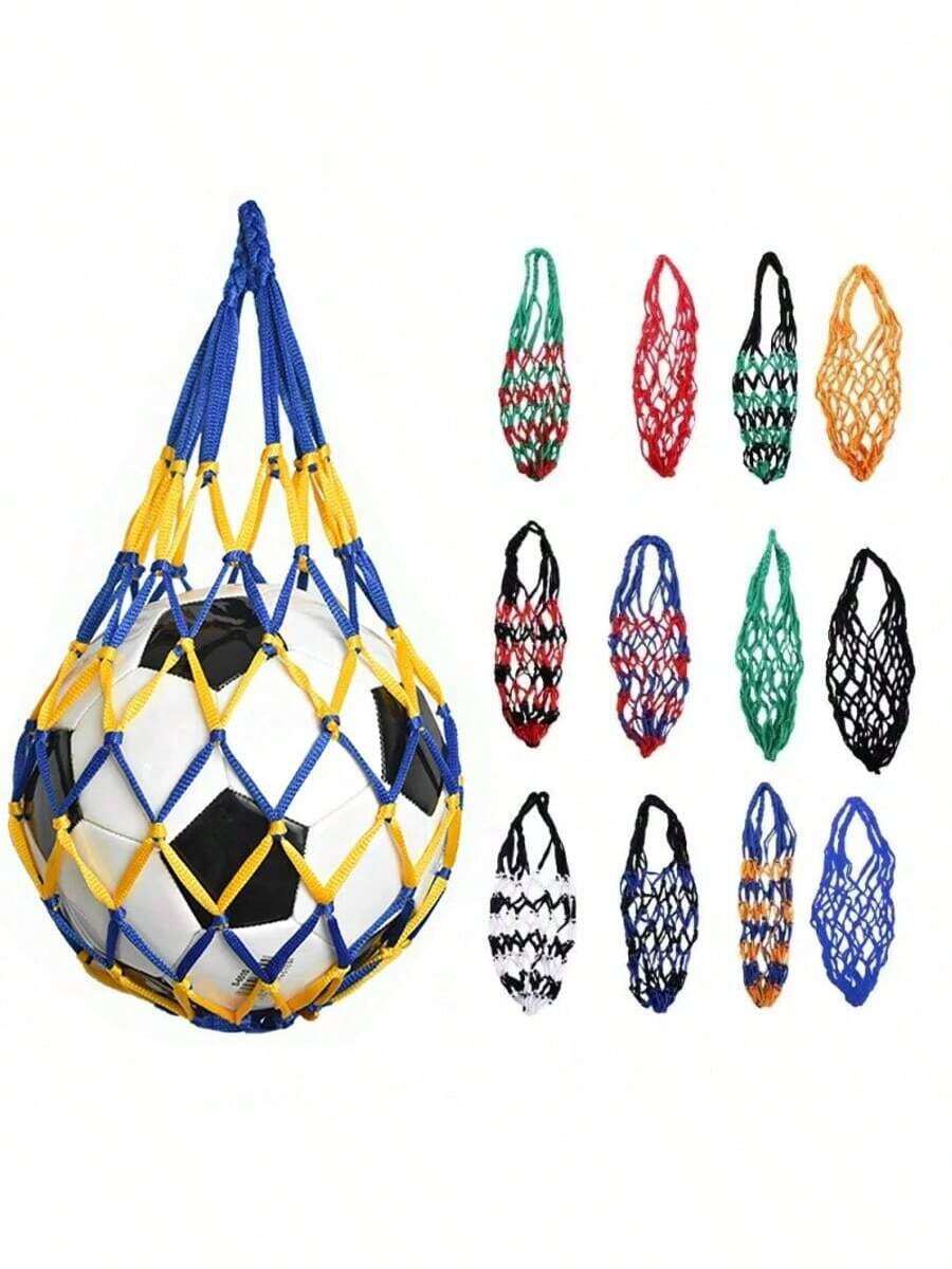 1pc Thick Nylon Woven Large Capacity Tote Bag, Multi-Functional Basketball/Football/Volleyball Net Storage Bag