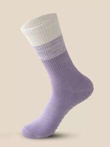 1 Pair Women's Professional Non-Slip Yoga Socks With Silicone Grip - Multi-Scene For Pilates Running Skipping.