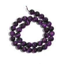 1 Strand Natural Purple Tiger Eye Stone Beads 4/6/8/10/12mm, DIY Jewelry Making Supplies - Purple Tiger Eye - View 10