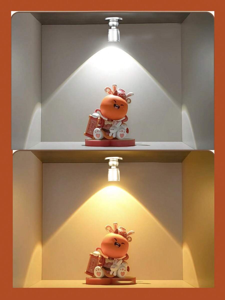 【热门之选】多功能USB供电迷你LED射灯 - 节能环保，铝制外壳，配备1.5米长线缆，适用于艺术品、植物、珠宝展示及橱柜下照明，冷白光、暖白光可选 - USB介面按鍵開關 - 查看 1