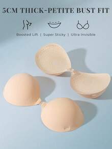 1pc/10pcs Padded Adhesive Invisible Strapless Bra, Reusable Waterproof Nipple Covers, Suitable For Weddings, Beach Parties, Valentine's Day Gifts - Multicolor - View 5