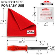New X-Tector Furniture Pads Preparation Set - IncludMetal File, Microfiber Cloth & 20 Cleaning Wip- Furniture Surface Prep Kit For Easy Installation Of Furniture Pads! - Prep Set - View 5