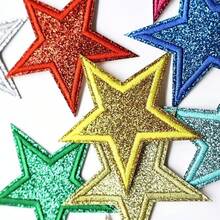 4pcs Shiny Silver Star Embroidered Patches, Iron-On/Sew-On, Suitable For Jackets, T-Shirts, Hats, Backpacks, Jeans, DIY Fashion Apparel Accessories - Multicolor - View 4