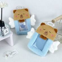 Angel Capybara Furry Card Holder Pendant, Transparent Storage Card Holder, Suitable For Meal Card/Bus Card/Idol Photo Card/Poloid, Portable Pendant Around Student Commuter Idol - Chủ thẻ Angel Capybara - Xem 6