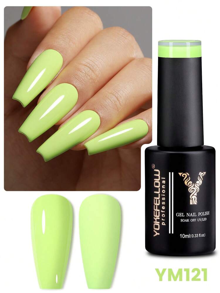 YOKEFELLOW 不含TPO和HEMA的凝胶指甲油，橙色、黄色、绿色春夏经典色系，半永久指甲油，可卸除UV/LED亚克力指甲油，适合在家DIY美甲，也是送给女性和女孩的美甲礼物。 - 彩色 - 查看 11