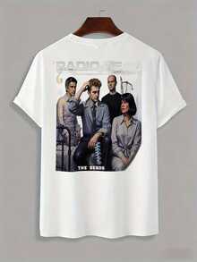 Men's Loungewear, Soft Cotton T-Shirt, Short-Sleeved Loose-Fit Printed Cotton Casual Pants, Stylish Men's Sandals LUCD - 白色 - 查看 1