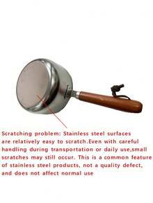 150ml/300ml Stainless Steel & Wooden Handle Hot Oil Pot - Melter For Butter, Chocolate, Sauce & Grease, Precise Pouring Spout, Dishwasher , Material, Suitable For Stove, Induction Cooktop & Various Cooking Scenarios - Multicolor - View 11