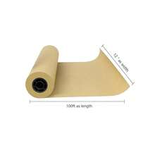Kraft Paper Roll 12\ X 98ft, Brown Craft Paper 80GMS For Gift Package/Bouquet Flower Wrapping/ Arts Drawing/Bulletin Board/DIY/Box Moving Filler/Shipping Supplies/Table Cover, Unwaxed & Uncoated - 12吋x98英尺-棕色 - 查看 8