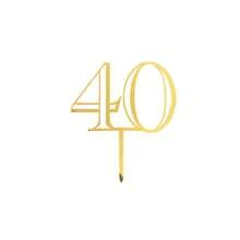 1pc/3pcs/5pcs Gold Acrylic 18th/21st/30th/40th/50th/60th Birthday Cake Topper - Gold - View 18
