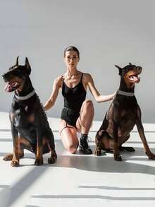 不锈钢狗项圈，狗牵引项圈，可调节金属P型链狗项圈，宠物训练牵引绳，可存放于车内的便携式狗项圈。 - 銀色 - 查看 8