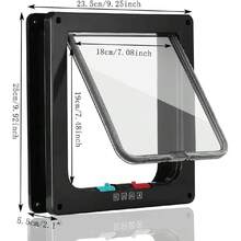 Puerta para Gatos Grande, 4 Vías, Impermeable, Negro,38957816 - Multicolor - Ver 5