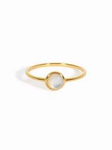 925 Sterling Silver Inlaid White Stone Ring, Elegant & Waterproof, Suitable For Daily Wear - Unique Finger Rings - View 13