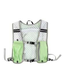 1pc Unisex Running Hydration Vest. Hydration Running Vest Backpack, Reflective, Multiple Pockets, Quick-Dry, Water-Resistant, Breathable, Adjustable Backpack For Running, Hiking, Cycling, Trail, Marathon Hydration Backpack, Lightweight Running Vest For Women, Men, Adjustable Strap, Multi-Pocket Hydration Backpack, Hiking, Camping, Cycling Breathable Running Vest