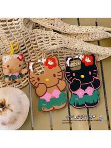 SANRIO 1个三丽鸥品牌棕色可爱豹纹蝴蝶结Hello Kitty 3D硅胶防水防震手机壳，兼容 17系列、11/12/12 Pro、13/14/15、13 Pro/14 Pro/15 Pro、12 Pro Max/13 Pro Max/14 Pro Max/15 Pro Max、16、16 Pro、16 Pro Max、17、17 Pro、17 Pro Max，情人节、情侣的理想之选。 - 棕色 - 查看 3