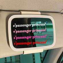 1 Set/2 Sets - 4pcs/Set "Passenger Princess" Funny Vinyl Car Stickers, Durable And Easy To Apply, Rearview Mirror Decals, Fashionable Car Accessories - Multicolor - View 11