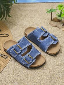 XfxfComfortable Tassel Sandals For Children In Spring And Summer 2026, Suitable For Boys And Girls Aged 3-12 To Wear At Home/School/Parties/Beaches - Blue - View 4