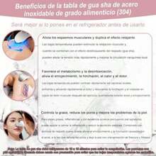 2 piezas de Gua , gua acero inoxidable, Herramienta de Guasha Facial, Herramientas de masaje para raspar el rostro, la mandíbula y el cuerpo, Herramientas de belleza facial y relajación muscular.(default) - Multicolor - Ver 4
