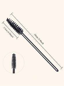 400pcs/Pack Disposable Black Eyelash Mascara Brushes, Eyebrow Brushes, Mini Makeup Tools - Eyebrow Brush, Eyeshadow Brush, Spiral Brush, 10-400pcs/Pack - Black - View 8