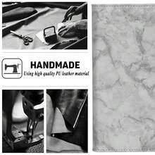 A5 Binder 6 Ring Personal Planner Budget Cover Marble Gray Notebook For Filler Loose Leaf Paper - 大理石灰 - 查看 10