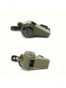 3-In-1 Emergency Whistle With Compass And Thermometer - Ideal For Track & Field, Camping, Hiking, Outdoor Adventure, Referee And Cheerleading Use - View 6