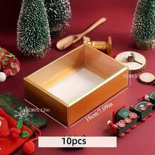 Hộp quà trang nhã 10/5, làm từ bìa cứng bền chắc, có nắp trong suốt, miệng rộng và các góc bo tròn. Thích hợp cho tiệc sinh nhật, quà tặng Ngày Valentine, tiệc cưới, trang trí đám cưới, bao bì sản phẩm cho doanh nghiệp nhỏ và quà tặng tiệc tùng. | Thiết kế hộp đơn giản | Chất liệu bìa cứng chắc chắn, một món quà lý tưởng. - Nhiều màu - Xem 11