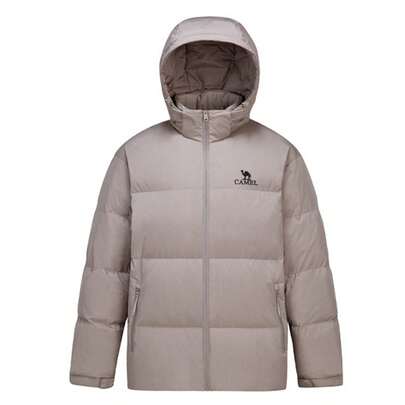 CAMEL CROWN 男士防水加厚冬季羽绒服，保暖连帽短款羽绒服