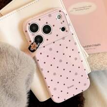 Ốp điện thoại GUCADI chấm bi hoa hồng tương thích với iPhone 17 Pro Max, 16 inch chống sốc, 13 inch kiểu dây xích cổ điển, 11 inch ốp mềm bao phủ toàn diện, 15 inch kiểu cổ điển hình học tối giản Hàn Quốc tươi mới cá tính phong cách nữ tính Ins - Bột ổi - Xem 4