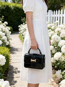 Elegant Crocodile Embossed Casual Versatile Shoulder Tote Handbag