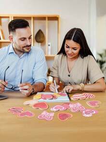 1/9 Packs Valentine'S Day Pink Heart Sticky Notes Set | Smooth, Writeable Self-Adhesive Notepads Ideal For Students And Office Use - Multicolor - View 2