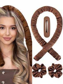 New Soft Velvet Hair Curler, High-Quality Non-Damaging Sleep Friendly Curling Iron, Elegant Satin Ribbon Curler, No Heat Curling Wand