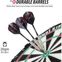 en un Frasco de los Dardos:Dardos de Punta de Acero con Recipiente de Almacenamiento/Viajes, 19 Gramos (Paquete de 15, 21 y 27 Dardos),38953820 - Blanco y Negro - Ver 2