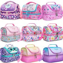 1pc Dual Layer Insulated Lunch Bag, Unisex Kids Lunch Box, Thermal Cooler Bag With Adjustable Shoulder Strap - Double Layer Lunch Bag - View 2