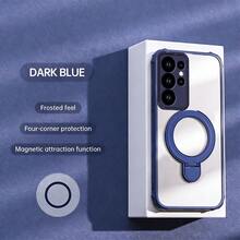 Transparent Ring Stand Case With Full Stand Function & Stable Support, Compatible With Samung Galaxy S26/S26Plus/S26Ultra/S25FE/S25 Ultra/S25/S25Plus/A56/A36/A16/A26/A17/A37/A57 - Blue - View 7