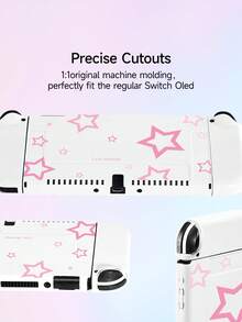 1 pieza Funda protectora con diseño de estrella y letra para Nintendo Switch 2025, Switch OLED, Switch NS, compatible con Switch Lite, gran regalo para el Día de San Valentín - Multicolor - Ver 8