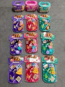 25 piezas Juego de postre de té de la tarde, vajilla de postre realista, juego de cocina de juego de roles, juego de té, caja de almacenamiento de juguetes, juguete interactivo para niños y niñas, regalo creativo para cumpleaños, color y estilo aleatorios - Multicolor - Ver 9