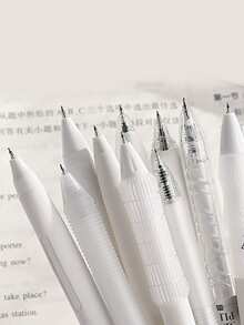 Minimalist Black Gel Pens Set, 0.5mm Fine Point Retractable Pens With Refill, Smooth Writing Pens For Office, School And Study